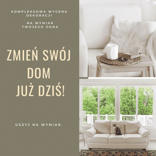 Pomiar wycena dekoracji okiennych - firany zasłony karnisze.