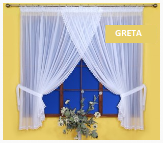 GRETA Firanka z woalu rozmiar 170x400 cm