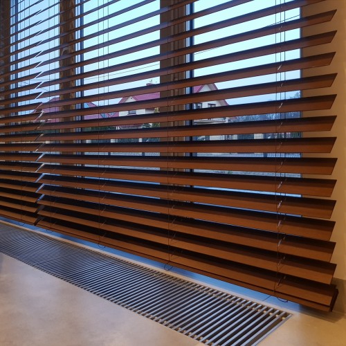 Żaluzja drewniana 70 mm NATURAL rozm. 170x250 cm Na wymiar
